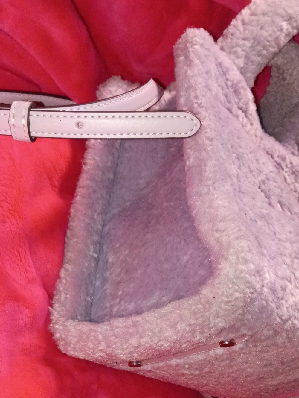 kate spade Lavender Faux-Shearling Mini Tote - Picture 4 of 6